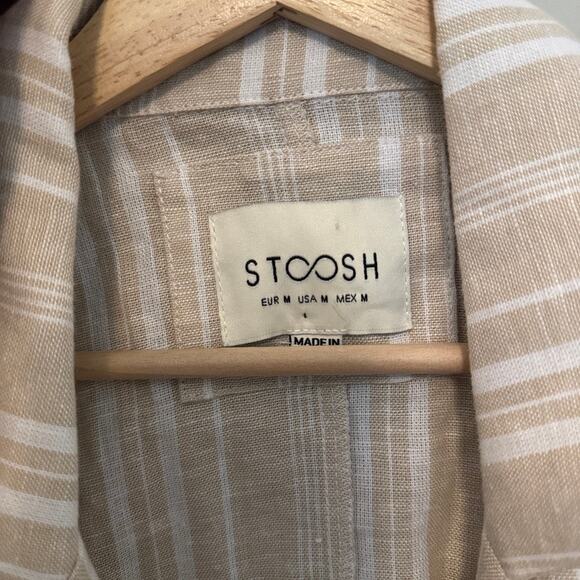 Stoosh Linen Blend Open Front Blazer | Lightweight Beachy Layer | Women’s Medium - Picture 3 of 5